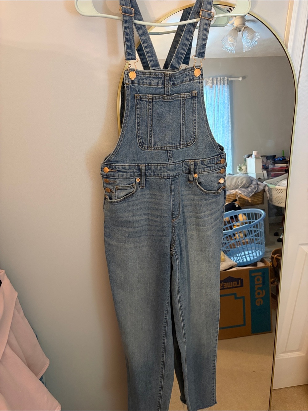 Universal Thread Women's Light Blue Denim Overalls